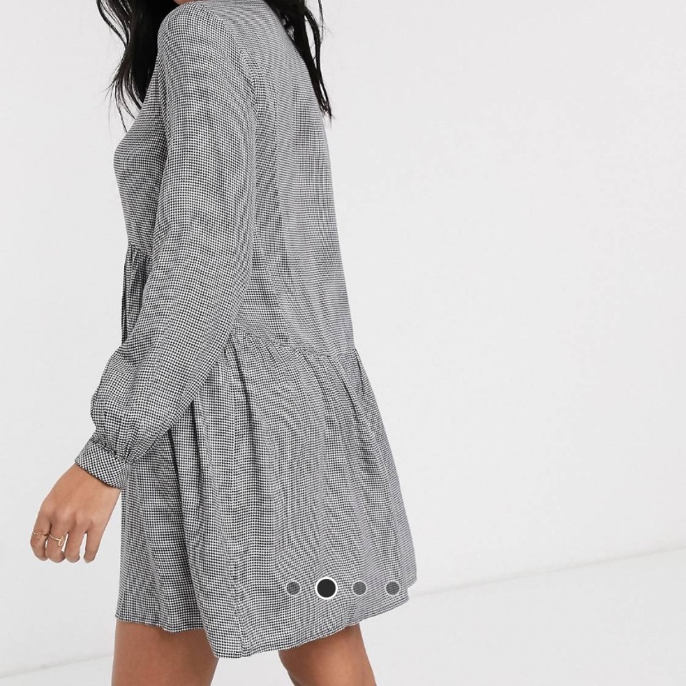 Stradivarius Shirt Dress in Houndstooth - Picture 2 of 7